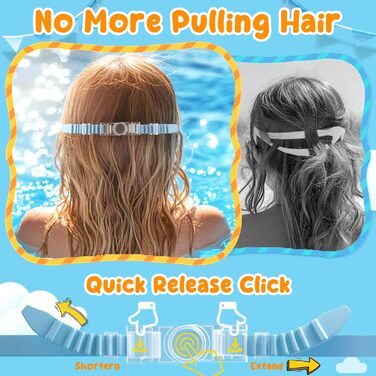 Дитячі окуляри для плавання COOLOO (2 шт.), 4-14 років, антизапар, UV-захист, без витоку, регульовані, силіконові, для хлопчиків та дівчаток (жовтий + світло-блакитний)