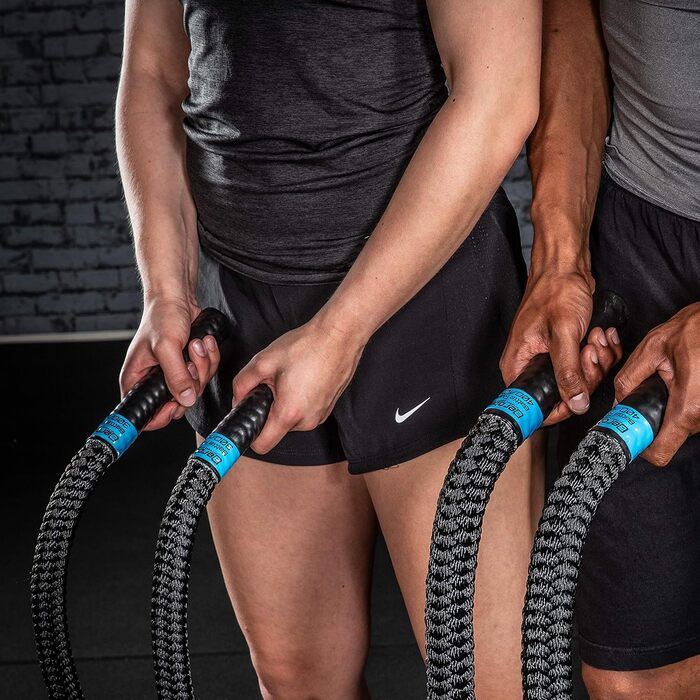 Тренувальна скакалка aerobis Battle Jump Rope 3м, важка, 30 мм – для силової витривалості, схуднення та фітнесу