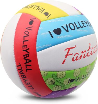 Волейбольний м'яч Fantecia, розмір 5, з насосом. Водонепроникний м'яч для пляжного волейболу, для гри в приміщенні та на вулиці, багато кольорів