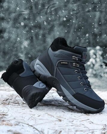 Чоловічі зимові черевики ARRIFGO BELLO - зимові черевики, черевики для хайкінгу, трекінгові черевики, утеплені, антиковзаючі, чорні, розмір 41-46 EU