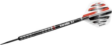 Професійні дротики для дартсу Karella HiPower 90% вольфрам, 22г/24г, металевий наконечник, для класичної дартс-дошки, 3 шт, з оперенням і стержнем