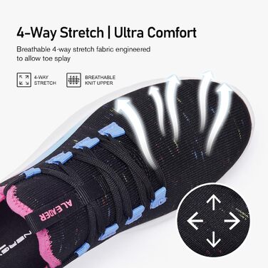 ALEADER Energycloud жіночі кросівки для активного відпочинку, ходьби та легкого бігу – легкі сліпони білого та рожевого кольору (38 EU)