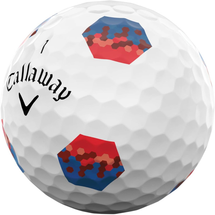 Гольф-кулі Callaway з хромовим покриттям, м'які True Track Blue/Red