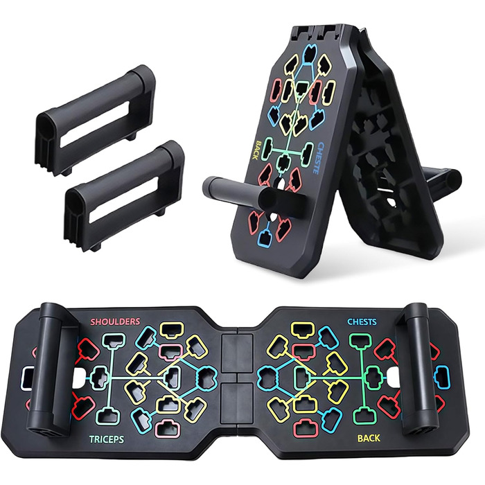 Flintronic Тренажер для віджимань 12 в 1: Розкладний, портативний, для всього тіла. Fitness Board для ефективних віджимань