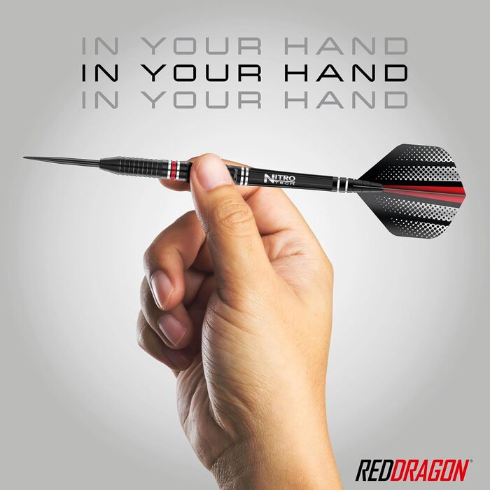 Професійні дартс дротики RED DRAGON Razor Edge ZX-95, вольфрам, 26 г, сталевий наконечник, з оперенням і шафтами