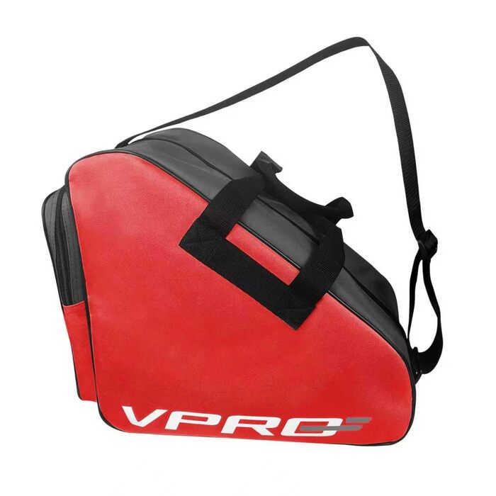 Сумка для ковзанів VPRO: для ковзанярства на льоду та роликів, з ремінком, червона
