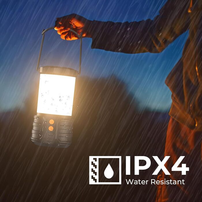 LED кемпінгові ліхтарі 2 шт., 5000mAh, перезаряджувані, водонепроникні, 3 кольори, для кемпінгу, намету, дому