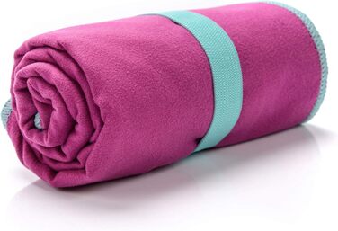 Рушник спортивний Meteor Sport Microfiber XL XXL 9 кольорів, надзвичайно легкий, швидковисихаючий, для фітнесу, подорожей, сауни, пляжу (50x90 см, баклажан)
