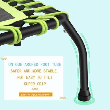 Трамплін для фітнесу 112 см, міні-трамплін для дому, регульована ручка (3 положення), система пружин, до 150 кг