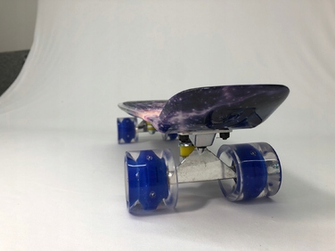 Пенні-борд MalPlay Fiszka, рожевий, 56 см, світлодіодні колеса LED, підшипники ABEC-7