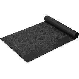 Килимок для йоги Gaiam Premium 6 мм з малюнком Midnight Mandala - антиковзаючий, для йоги, пілатесу та фітнесу