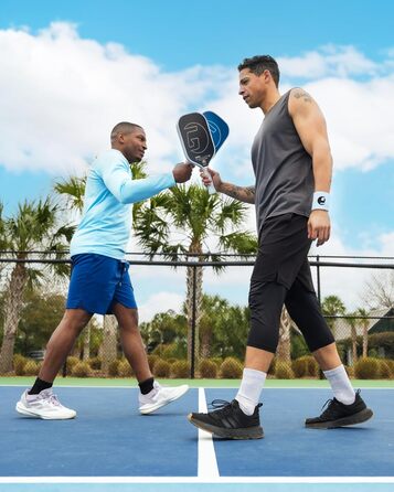 Gamma Rainmaker: Легка ракетка для піклболу з великою зоною удару, карбоновим покриттям з мікроперлин для обертання та контролю, регульованою вагою, 16 мм, 6 кольорів (чорний)