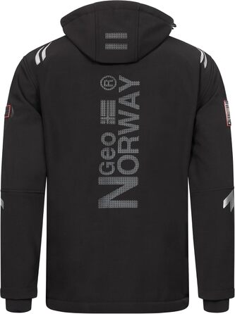Чоловіча куртка-вітровка Geographical Norway Softshell на осінь-зиму, водонепроникна спортивна куртка, чорна, розмір M