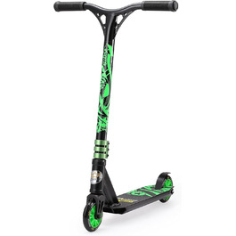 Трюковий самокат STAR SCOOTER Pro Sport для дітей від 5 років, алюмінієвий, 110 мм, HIC компресія, чорний/зелений