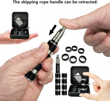 Стрибальний скакалка Speed Jump Rope для фітнесу, боксу та кардіо, складана з PVC-тросом, чорна