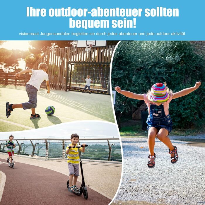 Сандалі дитячі Visionreast для хлопчиків, пляжні, спортивні, трекінгові, з амортизуючою підошвою, протиковзкі, літні, для прогулянок, коричневі, 28 EU