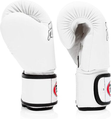 Боксерські рукавички Fairtex BGV1 14 унцій, білі, для Муай Тай, ММА, спарингів, чоловіків, жінок і дітей, легкі та ударопоглинаючі