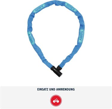 Ланцюговий замок для велосипеда ABUS Steel-O-Chain 4804K зі спеціальної сталі, рівень безпеки 4, синій, 75 см