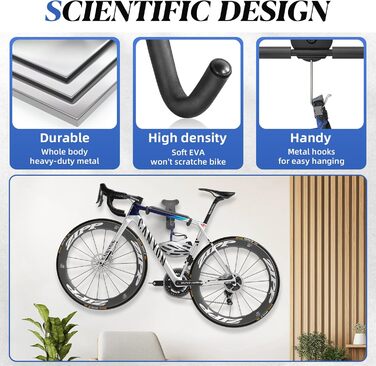 Кріплення для велосипеда на стіну, складна металева підставка для велосипеда, вантажопідйомність 30 кг, поворотна направо/наліво, для зберігання в гаражі