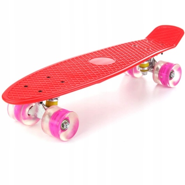 Скейтборд Aurora Classic (56 см x 14,5 см, 60 мм), багатоколірний, з LED-підсвіткою