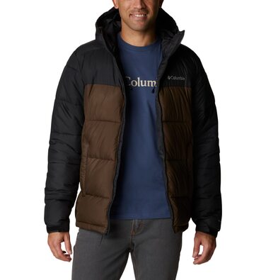 Куртка Columbia Pike Lake Hooded чоловіча, оливково-чорна, XL - тепла степлена куртка з капюшоном