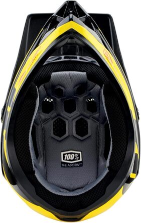 Шолом для даунхілу MTB/BMX, 100% композит, легкий та дихаючий, склопластик, з козирком і підборіддям, жовтий неон, розмір L