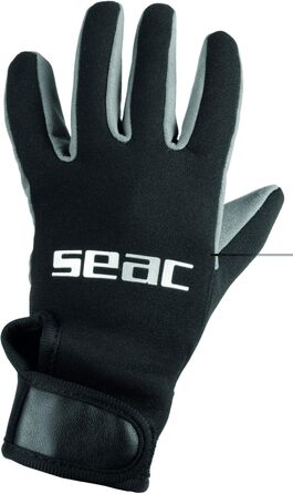 Дайвінгові рукавички SEAC Aara Cofort 1.5 з неопрену (S, Чорний)