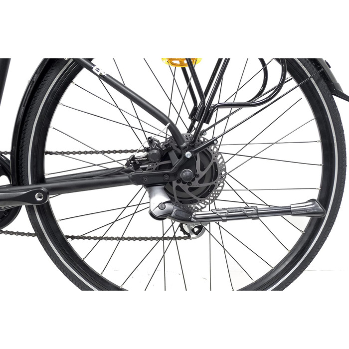 Електровелосипед Discovery Denver E8200 28'' для чоловіків, 7-ступенева Shimano, матовий чорний, амортизаційна вилка