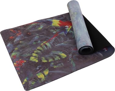 Йога-мат Yoga Design Lab Combo Jungle Harmony 3.5 мм, нековзкий, натуральний каучук, рушник 2-в-1, з ременем для перенесення, для інтенсивних тренувань