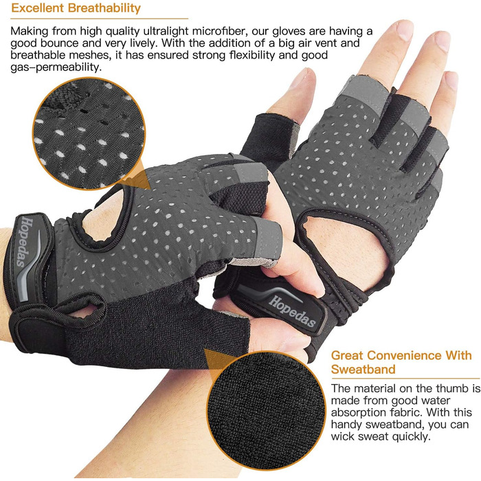 Фітнес рукавички для тренувань: захист долонь для чоловіків та жінок, рукавички для важкої атлетики, бодібілдингу, кросфіту (сірий, S)