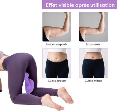 Гімнастичний тренажер Hyptonix для стегон та сідниць з еластичними гумками та сумкою – фітнес аксесуар для жінок, після пологів та реабілітації промежини, фіолетовий