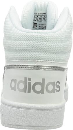 Жіночі баскетбольні кросівки Adidas Hoops 2.0 Mid, 44 EU, білий/сріблястий