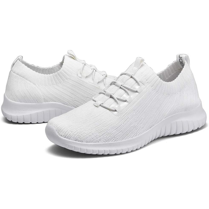 Жіночі кеди TIOSEBON slip-on, білі, розмір 43 EU - легкі кросівки для спорту та прогулянок