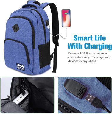 Рюкзак для ноутбука YAMTION 35L з USB, водонепроникний, для чоловіків і жінок, шкільний