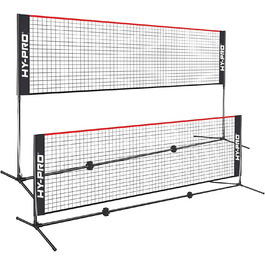 Регульована сітка Hy-Pro для бадмінтону, тенісу, піклболу та волейболу – 1,9 м висота, 3/4 м ширина, легка, з сумкою, для дітей та дорослих