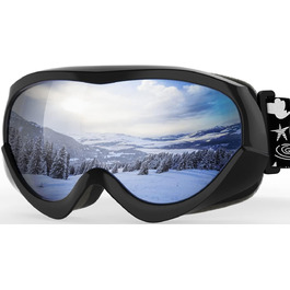 Дитячі лижні окуляри OutdoorMaster з UV-захистом, сумісні з шоломом, для хлопчиків та дівчаток, VLT 10.1%