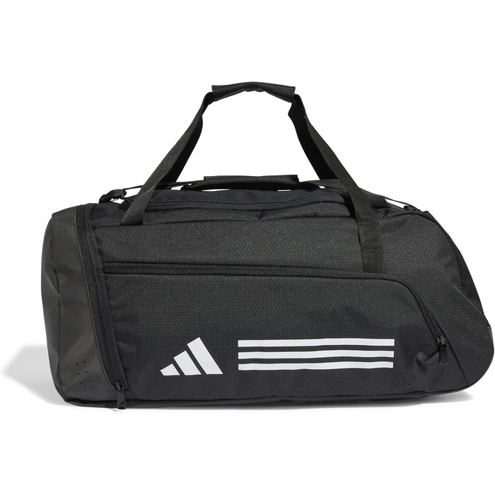 Спортивна сумка adidas Essentials 3-Stripes, унісекс, чорна/біла, середній розмір