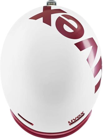 Лижний шолом Uvex HLMT 50 для жінок і чоловіків, біло-рожевий матовий, розмір 52-55 см, з індивідуальним регулюванням і вентиляцією