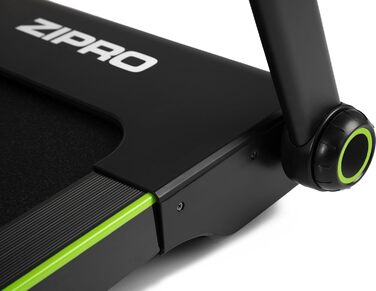 Бігова доріжка ZIPRO Jogger для дому, електрична, складана, LED-дисплей, вимірювання пульсу, 12 програм тренувань, тримач для смартфона, колеса для транспортування, мотор 1,5 к.с., швидкість 1-16 км/год