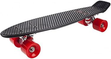 Скейтборд Dstreet Polyprop 3rd Gen 23'' для дорослих, чорний/червоний, поліпропілен