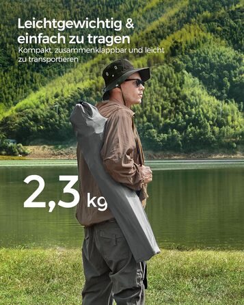 Крісла для кемпінгу SONGMICS, складані, для відпочинку на природі, зручні, з підлокітниками та тримачем для напоїв, стабільний каркас, вантажопідйомність 120 кг, 2 шт. (Шифер сірий)