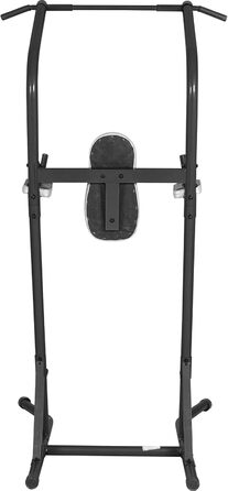 Power Tower GORILLA SPORTS® - Багатофункціональний турнік з брусами для віджимань, підлокітниками та спинкою, до 115 кг, чорний