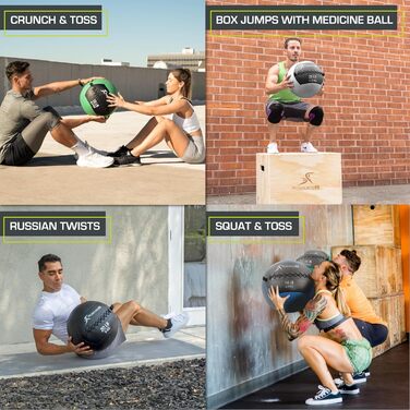 М'яч для фітнесу ProsourceFit Soft Medicine Ball для динамічних вправ, Wall Ball, м'який тренувальний снаряд для фулбоді тренувань