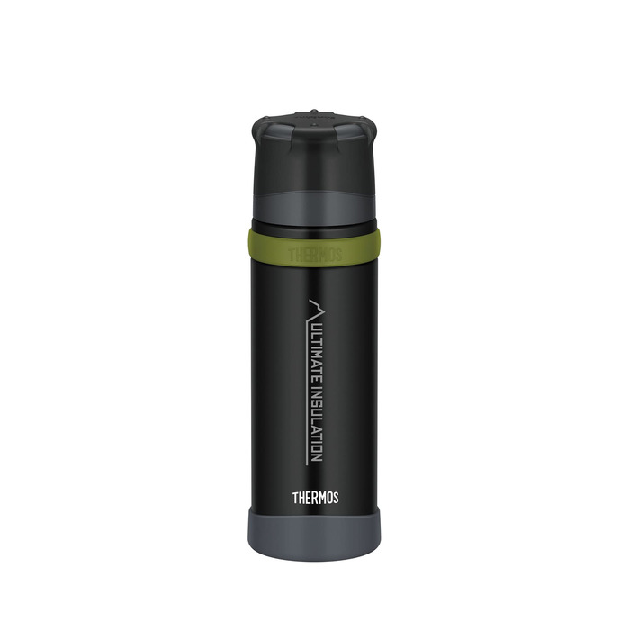 Термос Thermos Mountain 0.5л Чорний для напоїв, нержавіюча сталь, тримає тепло/холод 24 год, пляшка для активного відпочинку, BPA-free