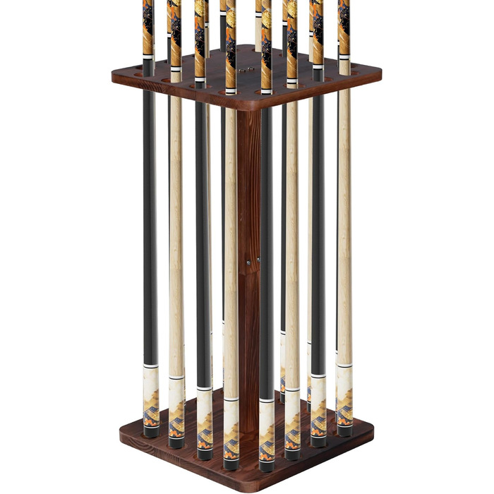 Стенд для більярдних київ (до 16 шт.) з натурального дерева - органайзер для більярдного столу