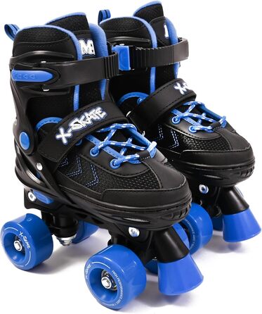 Роликові ковзани M.Y X-Skate регульовані, чорно-сині, EU 35-38 / UK 2.5-5