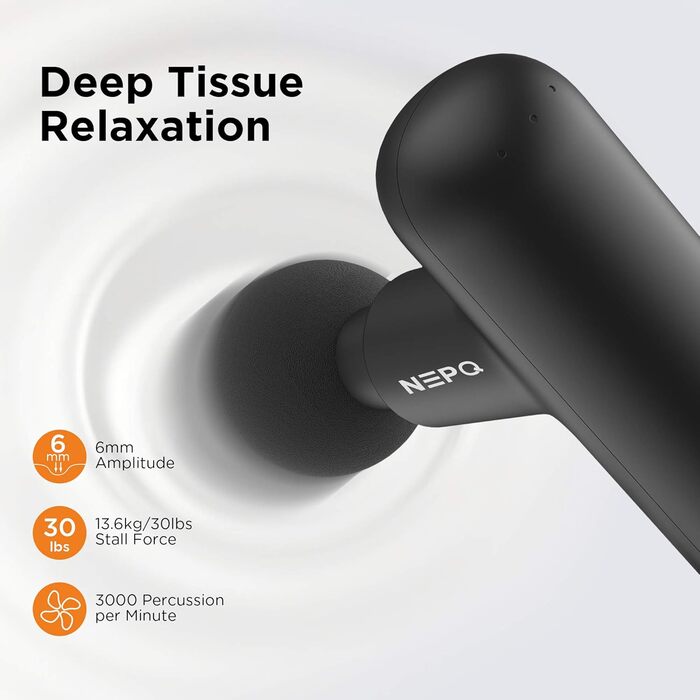 Масажер для м'язів Handheld Percussion Massage Gun - портативний масажер для зняття болю, чорний
