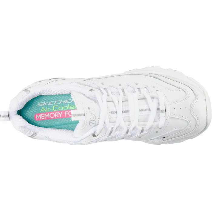 Кросівки жіночі Skechers D'Lites Fresh Start чорно-білі, шкіра/сітка, Memory Foam, 40 EU