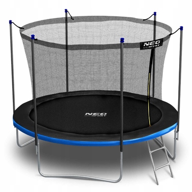 Садовий батут Neo-Sport 8ft/252см із внутрішньою сіткою та драбиною