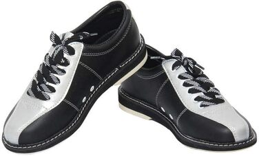 Чоловічі кеди для боулінгу SDEQA, шнурівка, для газону, антиковзаючі, легкі, розмір 41 EU, чорний сріблястий